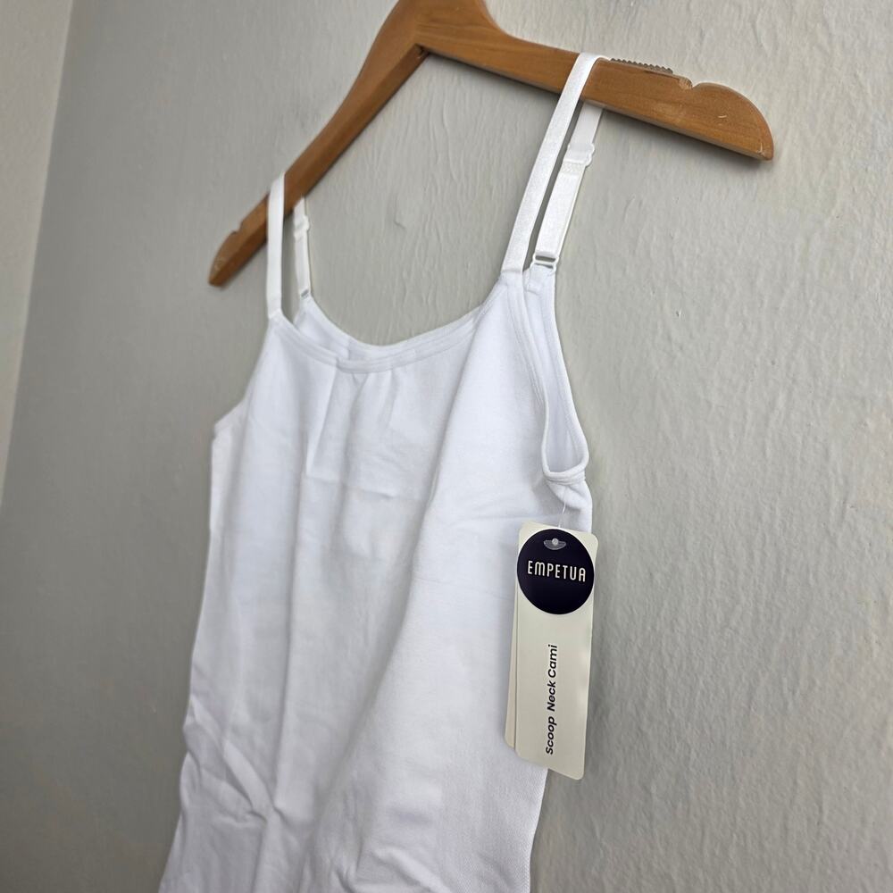NWT Empetua White Scoop Neck Shaping Cami Top XL - Picture 7 of 11